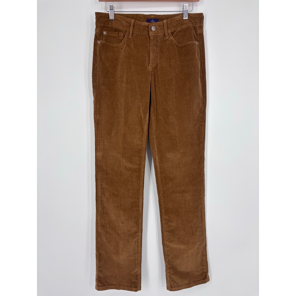 NYDJ Corduroy Pants Womens 4 Brown Straight Leg 5 Pocket Lift Tuck Technology